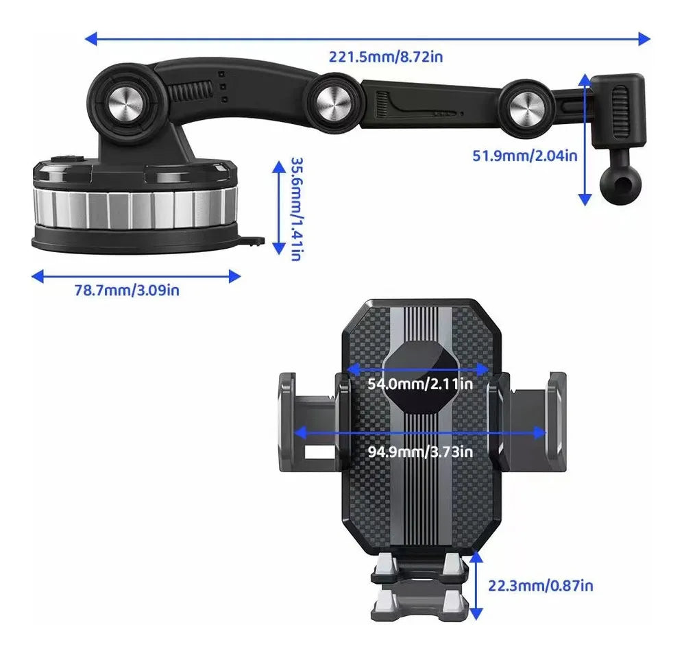SpinMount: Soporte Celular 360° para Auto